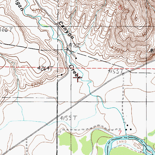 Topographic Map of Milligan Canyon, MT