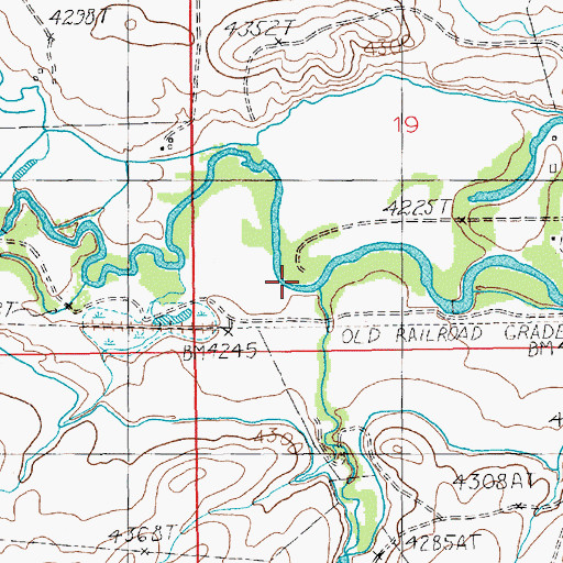 Topographic Map of Milton Creek, MT