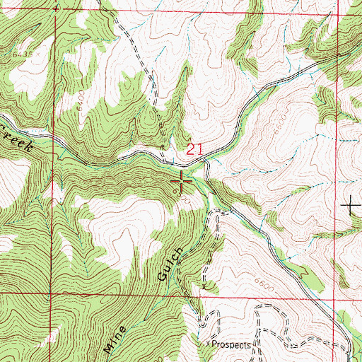 Topographic Map of Mine Gulch, MT