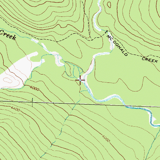Topographic Map of Mineral Creek, MT