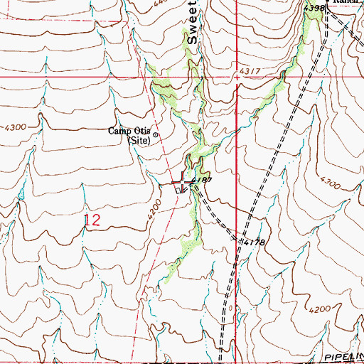 Topographic Map of Miners Coulee, MT
