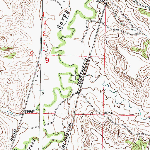 Topographic Map of Minnehaha Creek, MT