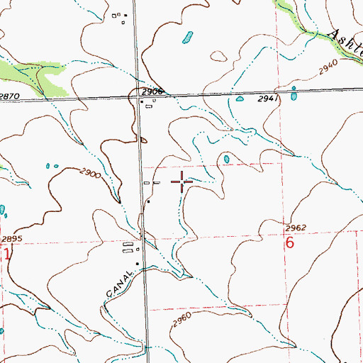 Topographic Map of Mission C Canal, MT