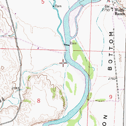 Topographic Map of Mission Creek, MT