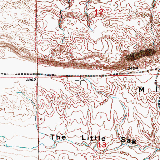 Topographic Map of Missouri Bench, MT