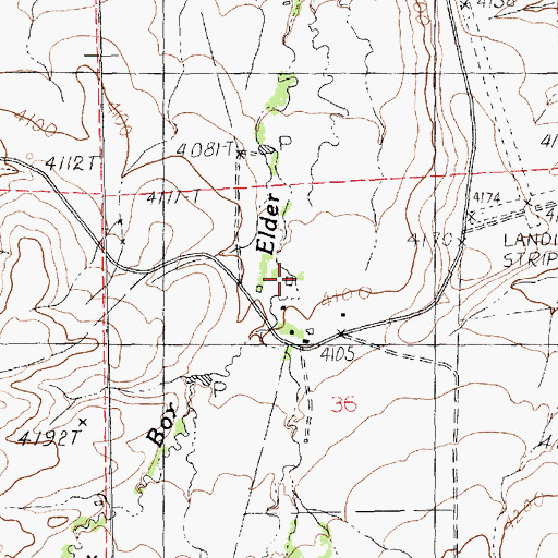 Topographic Map of Mitchell Canyon, MT