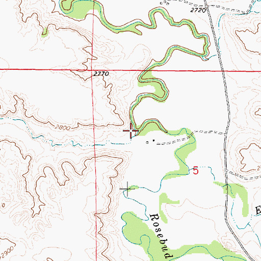 Topographic Map of Mitchell Coulee, MT