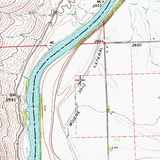 Topographic Map of Moiese 30-13 Lateral, MT