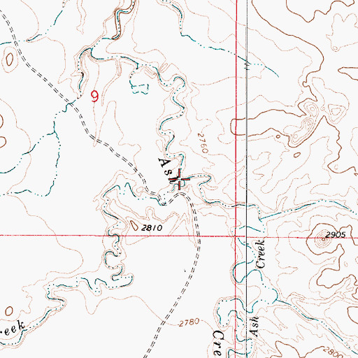 Topographic Map of Monarch Creek, MT