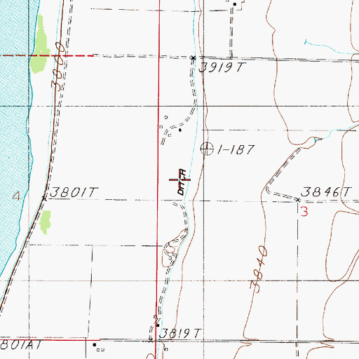 Topographic Map of Montana Ditch, MT