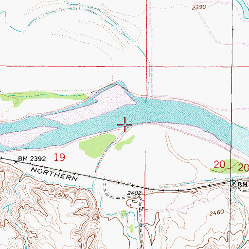 Topographic Map of Moon Creek, MT