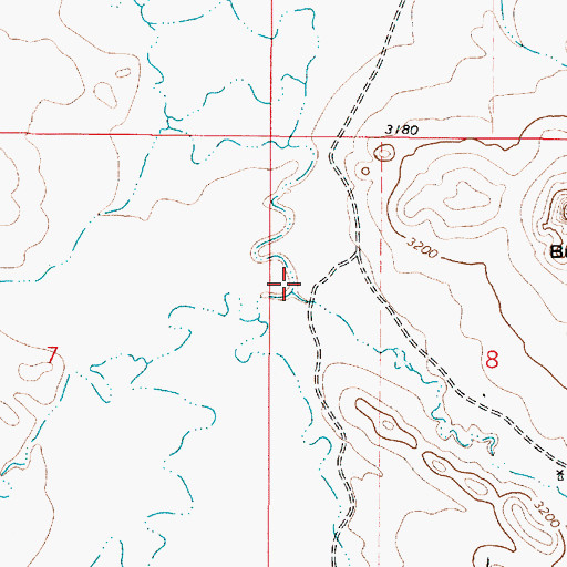 Topographic Map of Moonlight Creek, MT