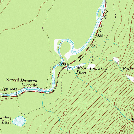 Topographic Map of Moose Country Pond, MT