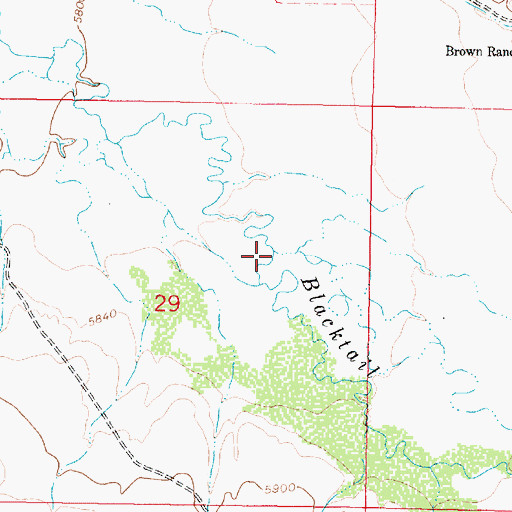 Topographic Map of Moose Creek, MT