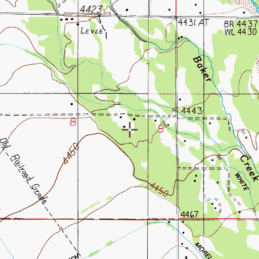 Topographic Map of Moreland Overflow, MT