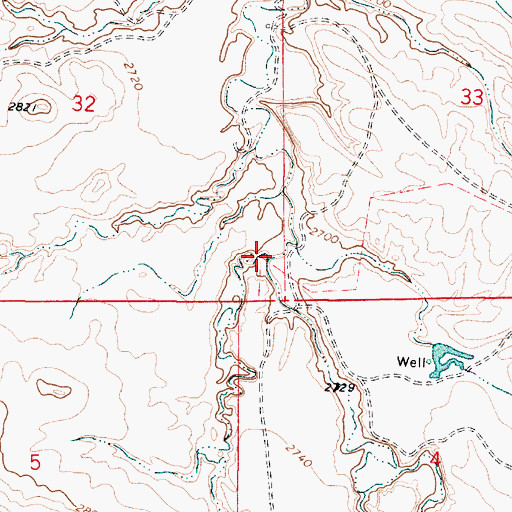 Topographic Map of Morgan Creek, MT