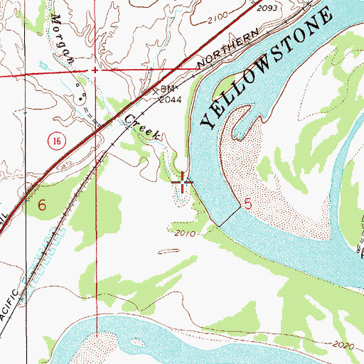 Topographic Map of Morgan Creek, MT