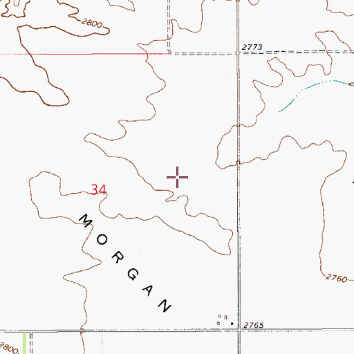Topographic Map of Morgan Table, MT