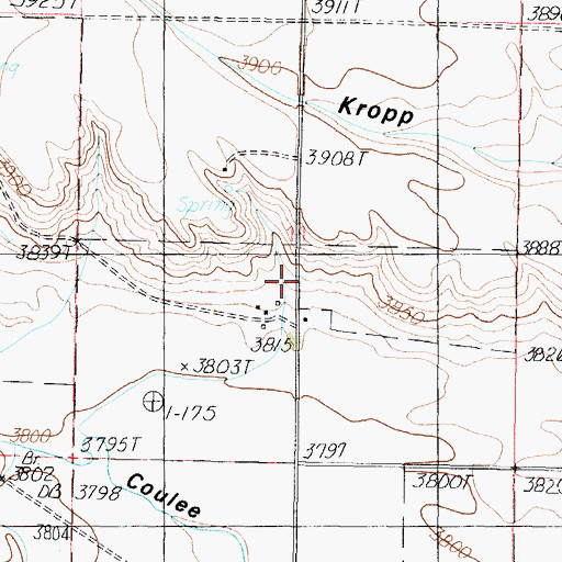 Topographic Map of Morhardt School (historical), MT