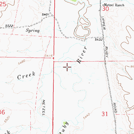 Topographic Map of Mormon Creek, MT