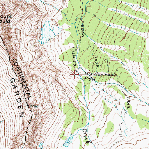 Topographic Map of Morning Eagle Falls, MT