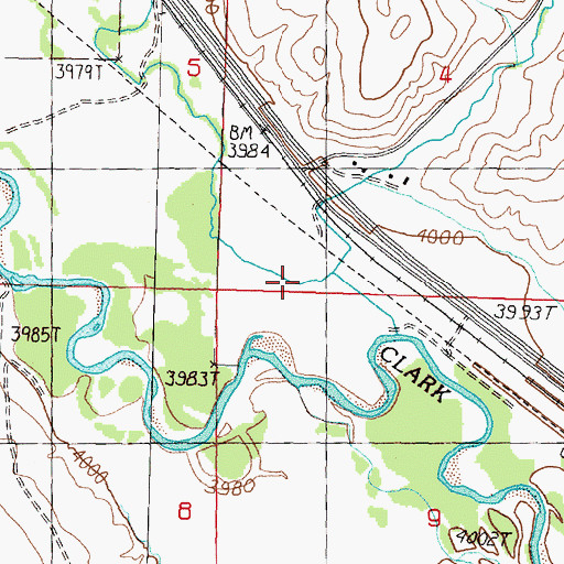 Topographic Map of Morris Creek, MT