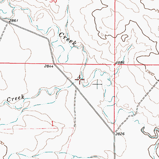 Topographic Map of Morris Creek, MT