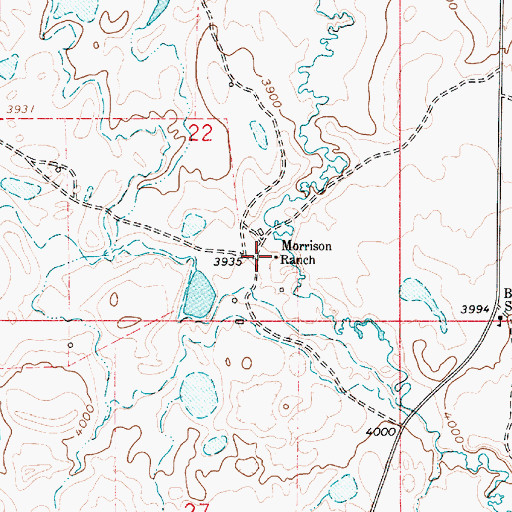 Topographic Map of Morrison Ranch, MT