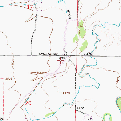 Topographic Map of Morton Ditch, MT