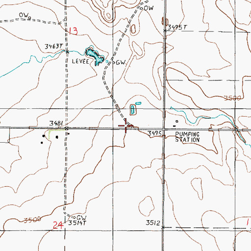 Topographic Map of Morton Ranch, MT