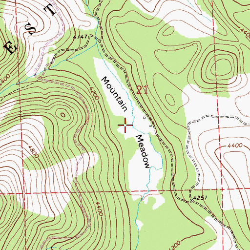 Topographic Map of Mountain Meadow, MT