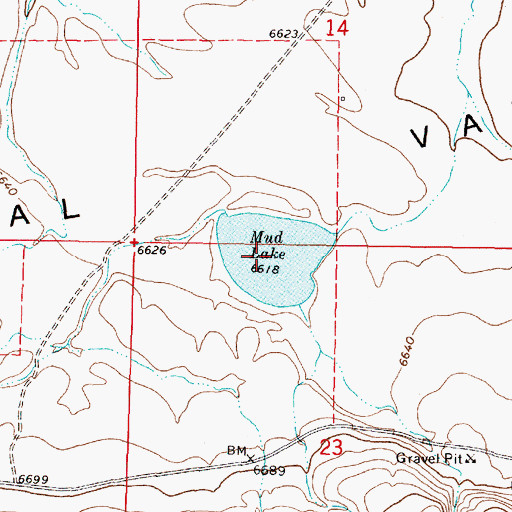 Topographic Map of Mud Lake, MT