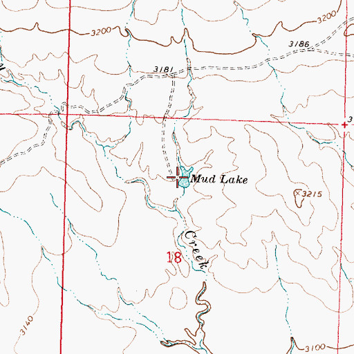 Topographic Map of Mud Lake, MT