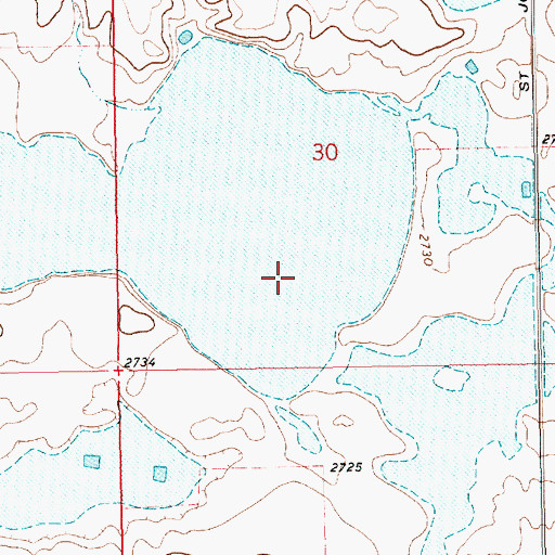 Topographic Map of Mud Lake, MT