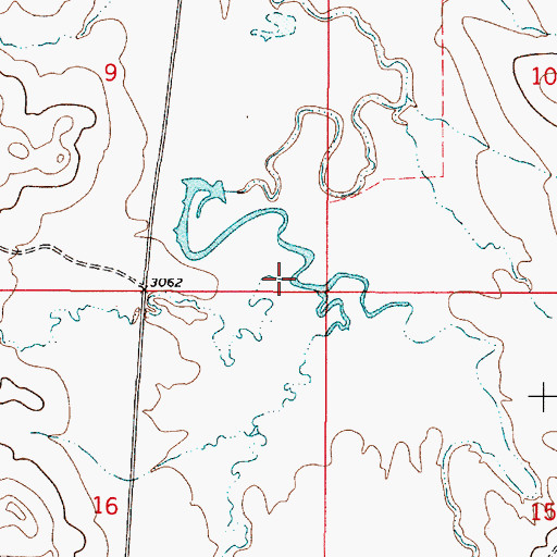 Topographic Map of Mud Spring Creek, MT