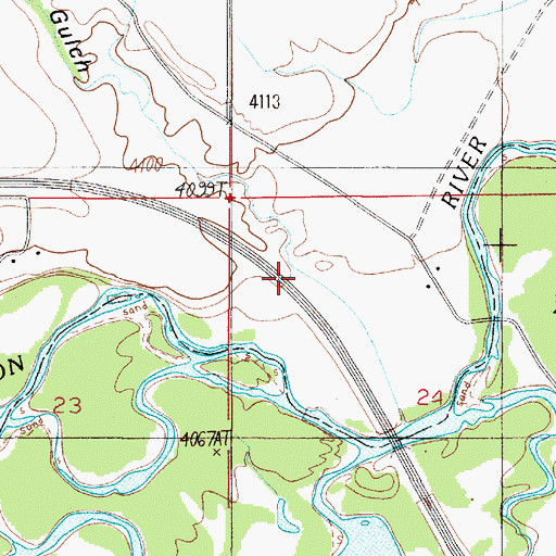 Topographic Map of Mud Spring Gulch, MT