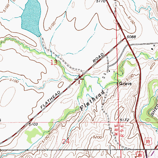 Topographic Map of Muddy Creek, MT