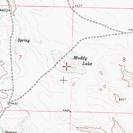 Topographic Map of Muddy Lake, MT
