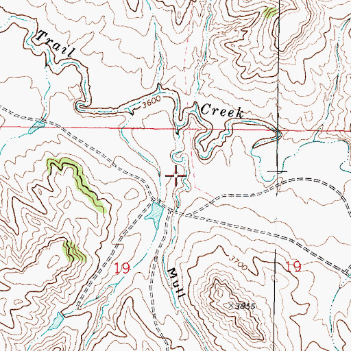 Topographic Map of Mull Draw, MT