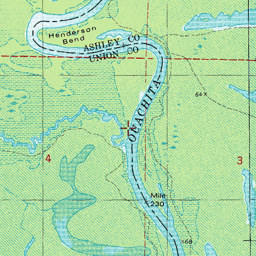 Topographic Map of South Lapile Creek, AR