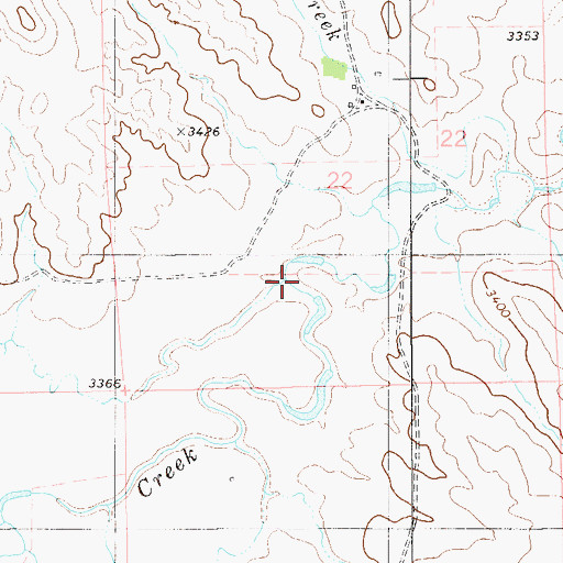Topographic Map of Munro Creek, MT