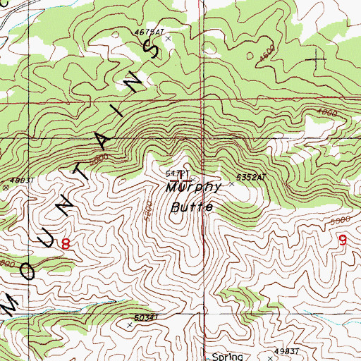 Topographic Map of Murphy Butte, MT