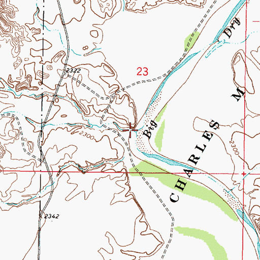 Topographic Map of Murray Coulee, MT