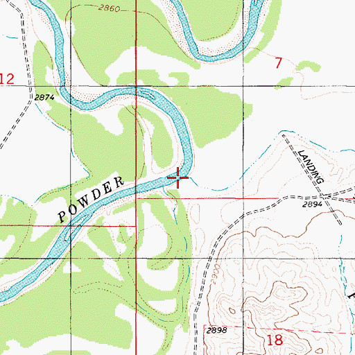 Topographic Map of Mushroom Creek, MT