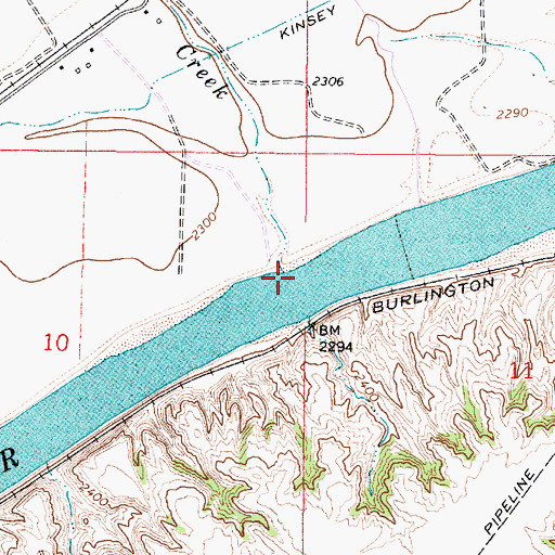 Topographic Map of Muster Creek, MT