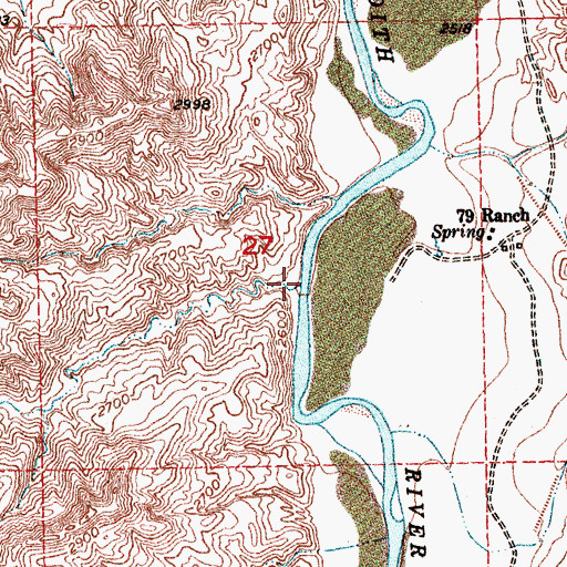 Topographic Map of Mutton Coulee, MT