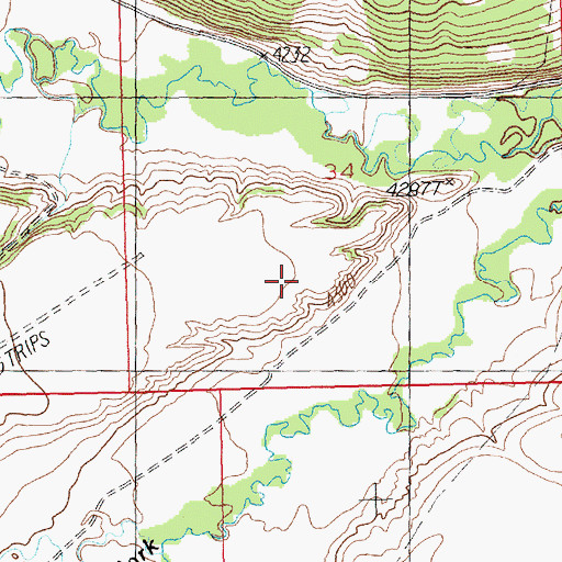 Topographic Map of N Bar Ranch, MT