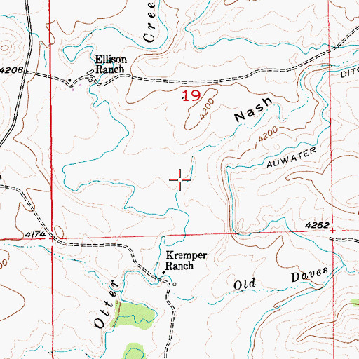 Topographic Map of Nash Gulch, MT