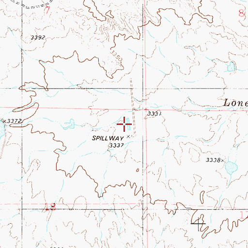 Topographic Map of Navaho Reservoir, MT