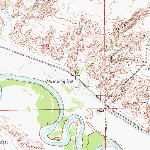 Topographic Map of Neal Coulee, MT